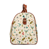 Kate McEnroe New York Mid Century Modern Martini Olive Duffle Bag, Retro Cocktail WeekenderDuffel Bags12295169788414308288