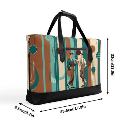 Kate McEnroe New York Mid Century Modern Men’s Briefcase, Retro Business Travel Bag, MCM Office CarryallBriefcasesW0Z17GZW - 1