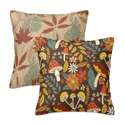 Kate McEnroe New York Mid Century Modern Merry Mushroom Throw Pillow Covers, Retro Fall Floral Accent CushionsThrow Pillow Covers5lZ3rryFUC