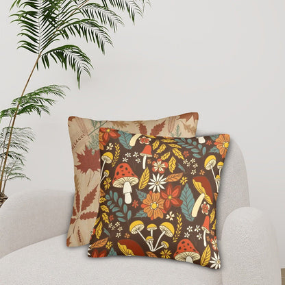 Kate McEnroe New York Mid Century Modern Merry Mushroom Throw Pillow Covers, Retro Fall Floral Accent CushionsThrow Pillow Covers5lZ3rryFUC