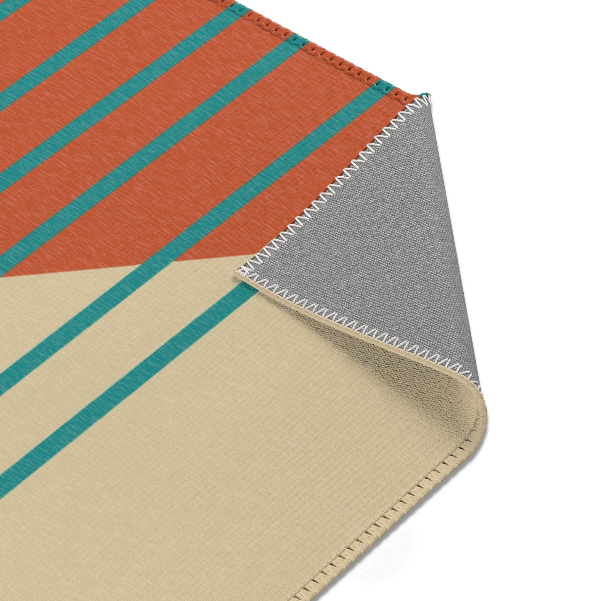 Kate McEnroe New York Mid Century Modern Minimalist Teal Stripe Area RugRugs22594218455940309675