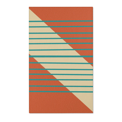 Kate McEnroe New York Mid Century Modern Minimalist Teal Stripe Area RugRugs60693576254692335137