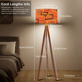 Kate McEnroe New York Mid Century Modern Orange Floor Lamp Atomic Retro Tripod Geometric DecorTripod Floor Lamps6T4rtU0eOb