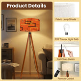 Kate McEnroe New York Mid Century Modern Orange Floor Lamp Atomic Retro Tripod Geometric DecorTripod Floor Lamps6T4rtU0eOb