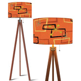 Kate McEnroe New York Mid Century Modern Orange Floor Lamp Atomic Retro Tripod Geometric DecorTripod Floor Lamps6T4rtU0eOb