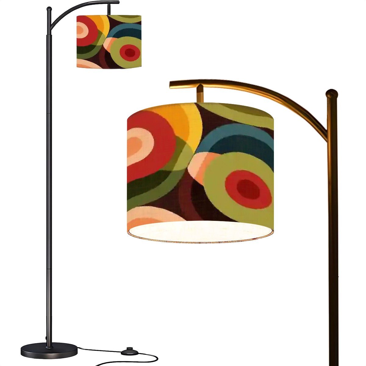 Kate McEnroe New York Mid Century Modern Orb Arc Lamp, Retro MCM Standing Light, Abstract Groovy Floor Lamp, Vintage Mod Lighting FixtureFloor LampsbygAuGNmuw