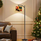 Kate McEnroe New York Mid Century Modern Orb Arc Lamp, Retro MCM Standing Light, Abstract Groovy Floor Lamp, Vintage Mod Lighting FixtureFloor LampsLampshade16