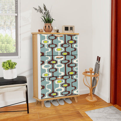 Kate McEnroe New York Mid Century Modern Orb Geometric Shoe Cabinet, Retro 60s Mod Storage AccentShoe StoragevzKi3ANvCP