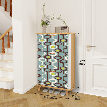 Kate McEnroe New York Mid Century Modern Orb Geometric Shoe Cabinet, Retro 60s Mod Storage AccentShoe StoragevzKi3ANvCP