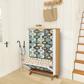 Kate McEnroe New York Mid Century Modern Orb Geometric Shoe Cabinet, Retro 60s Mod Storage AccentShoe StoragevzKi3ANvCP