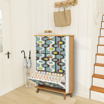 Kate McEnroe New York Mid Century Modern Orb Geometric Shoe Cabinet, Retro 60s Mod Storage AccentShoe StoragevzKi3ANvCP