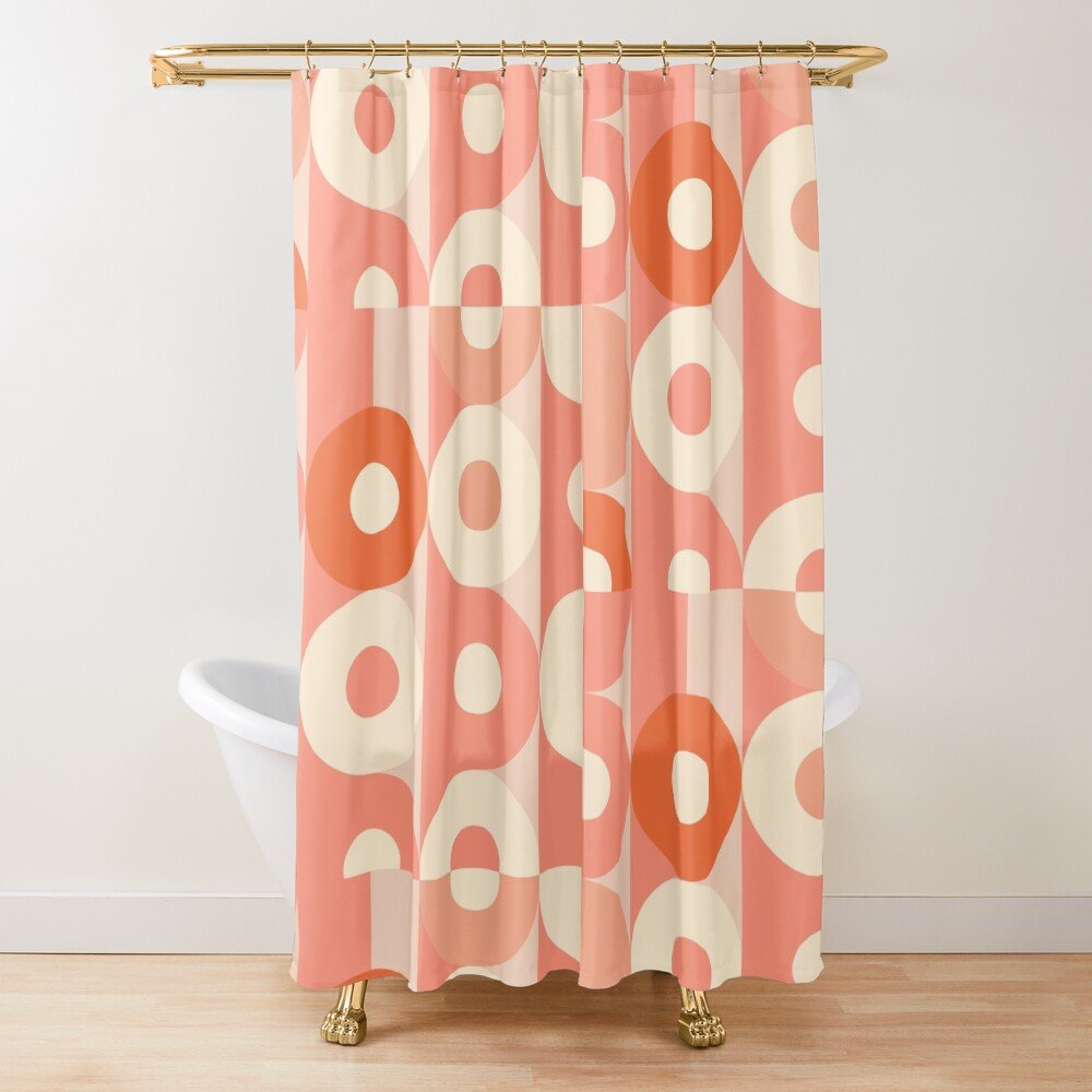 Kate McEnroe New York Mid Century Modern Orb Shower Curtain, Retro Mod Bathroom AccentShower Curtains31063428591943772325