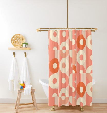 Kate McEnroe New York Mid Century Modern Orb Shower Curtain, Retro Mod Bathroom AccentShower Curtains31063428591943772325