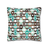 Kate McEnroe New York Mid Century Modern Orb Throw Pillow Cover, Retro Teal Brown 50s Style Cushion CoverThrow Pillow Covers25554266625483008555