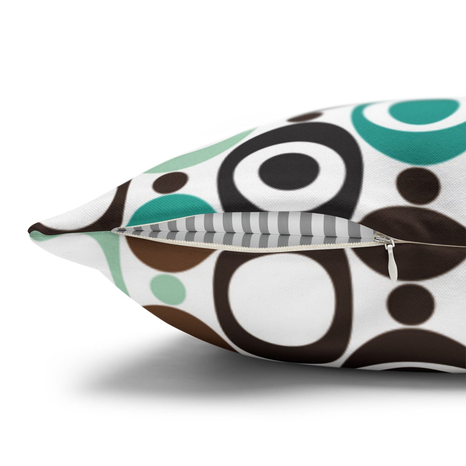 Kate McEnroe New York Mid Century Modern Orb Throw Pillow Cover, Retro Teal Brown 50s Style Cushion CoverThrow Pillow Covers25554266625483008555