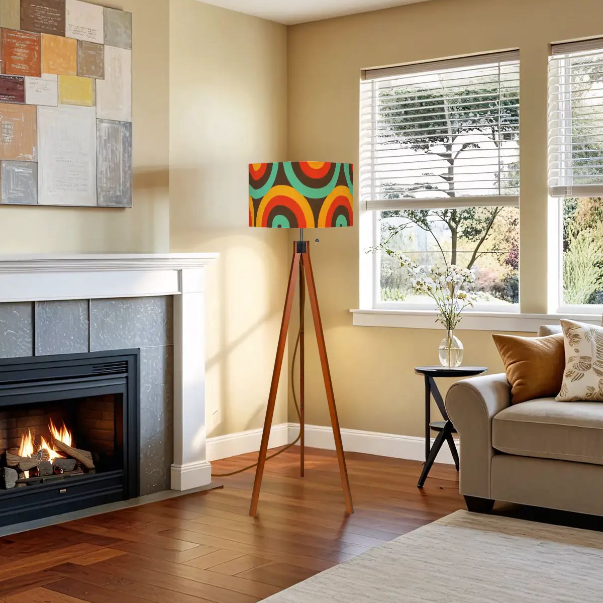Kate McEnroe New York Mid Century Modern Orb Tripod Floor Lamp Retro 60s Geometric LightingTripod Floor LampsnOhyyPUMnR