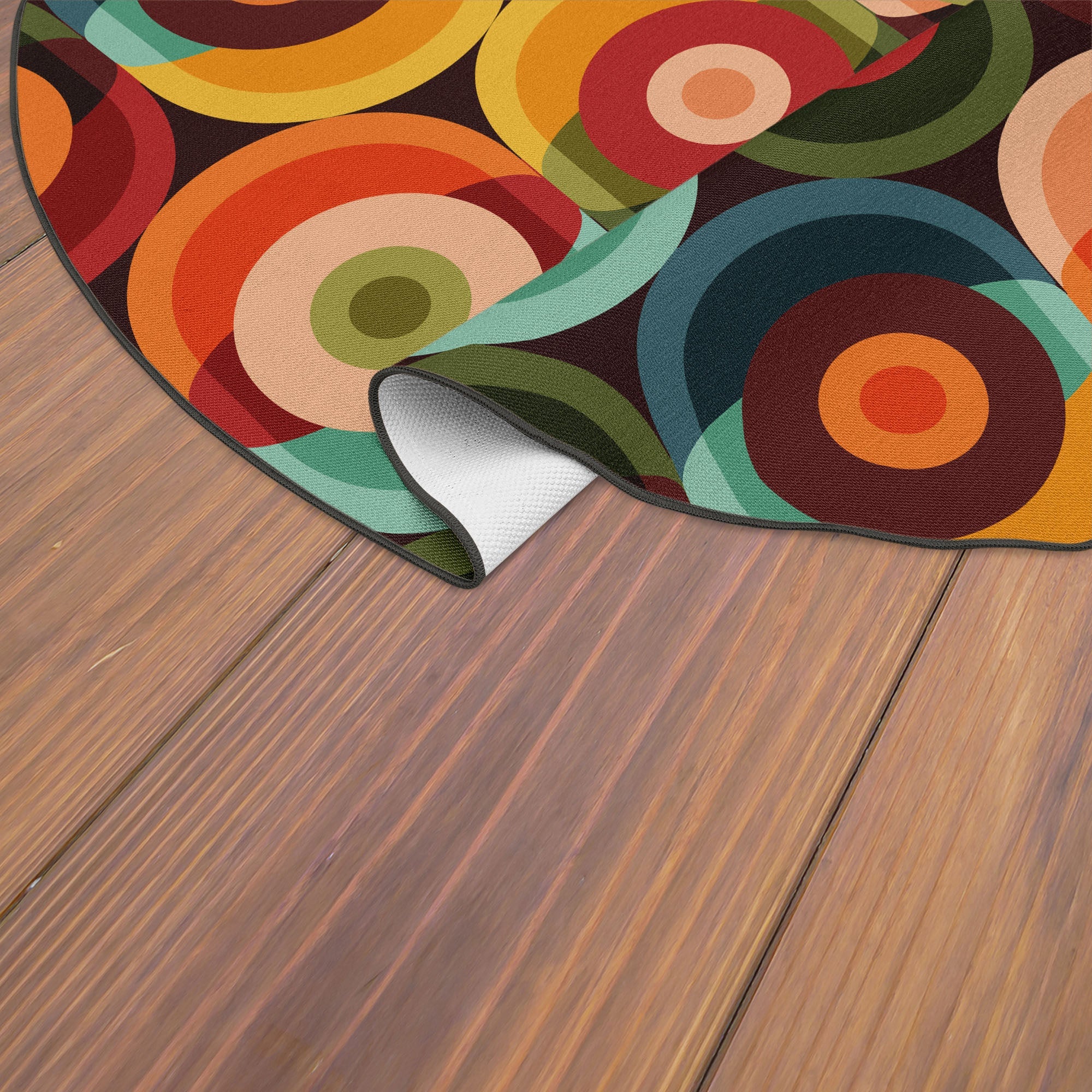 Kate McEnroe New York Mid Century Modern Orbs Retro Psychedelic Outdoor RugRugsKM1023 - IDR - 501005 - 93597