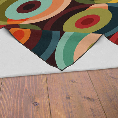 Kate McEnroe New York Mid Century Modern Orbs Retro Psychedelic Outdoor RugRugsKM1023 - IDR - 501005 - 93597