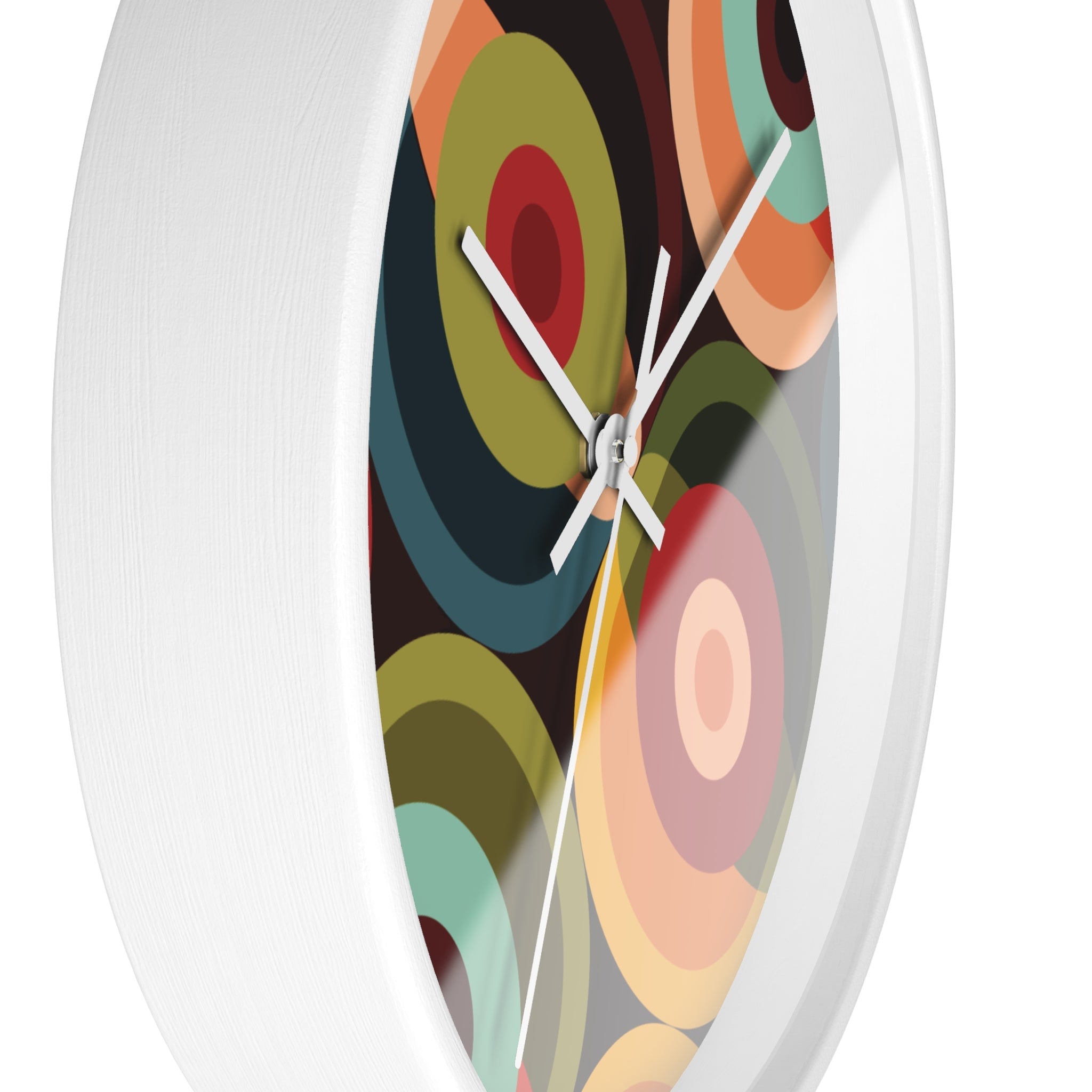 Kate McEnroe New York Mid Century Modern Orbs Wall Clock, Retro 60s Geometric Atomic Era Home AccentHome Decor24144313007712217440