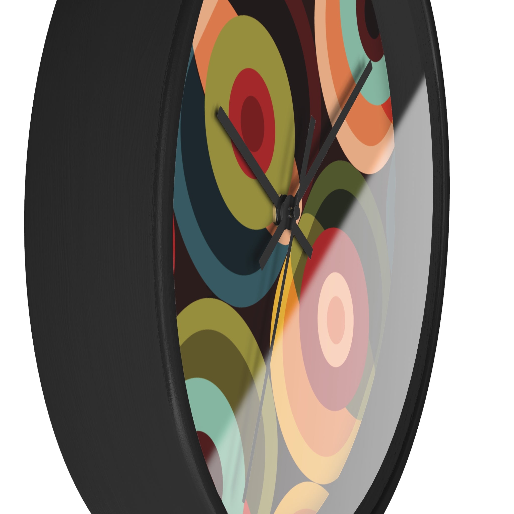 Kate McEnroe New York Mid Century Modern Orbs Wall Clock, Retro 60s Geometric Atomic Era Home AccentHome Decor24144313007712217440