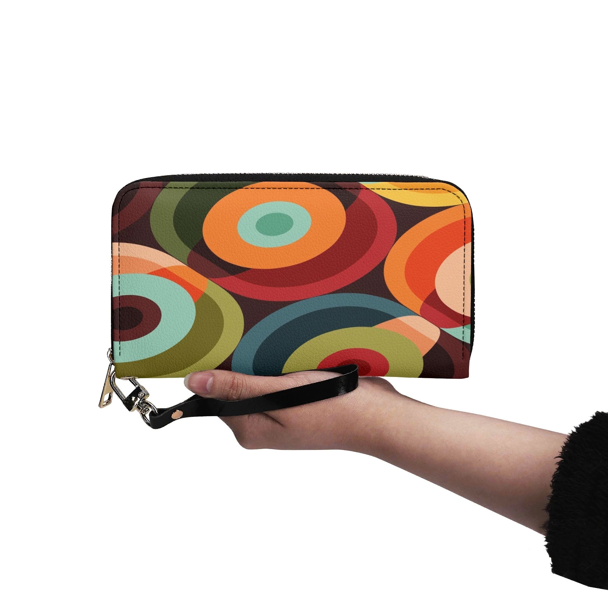 Kate McEnroe New York Mid Century Modern Orbs Wallet, Retro Groovy ClutchWalletsNM68189W-2