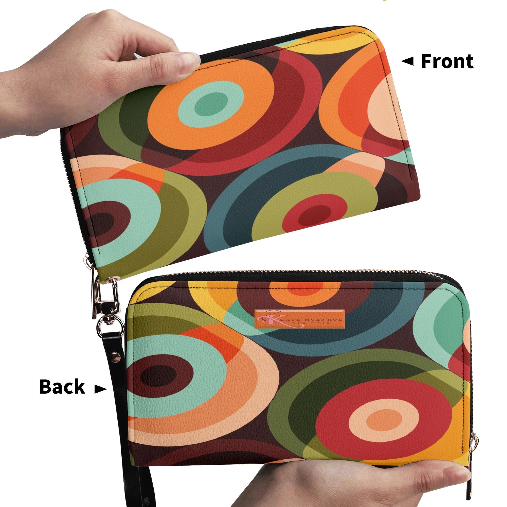 Kate McEnroe New York Mid Century Modern Orbs Wallet, Retro Groovy ClutchWalletsNM68189W-2