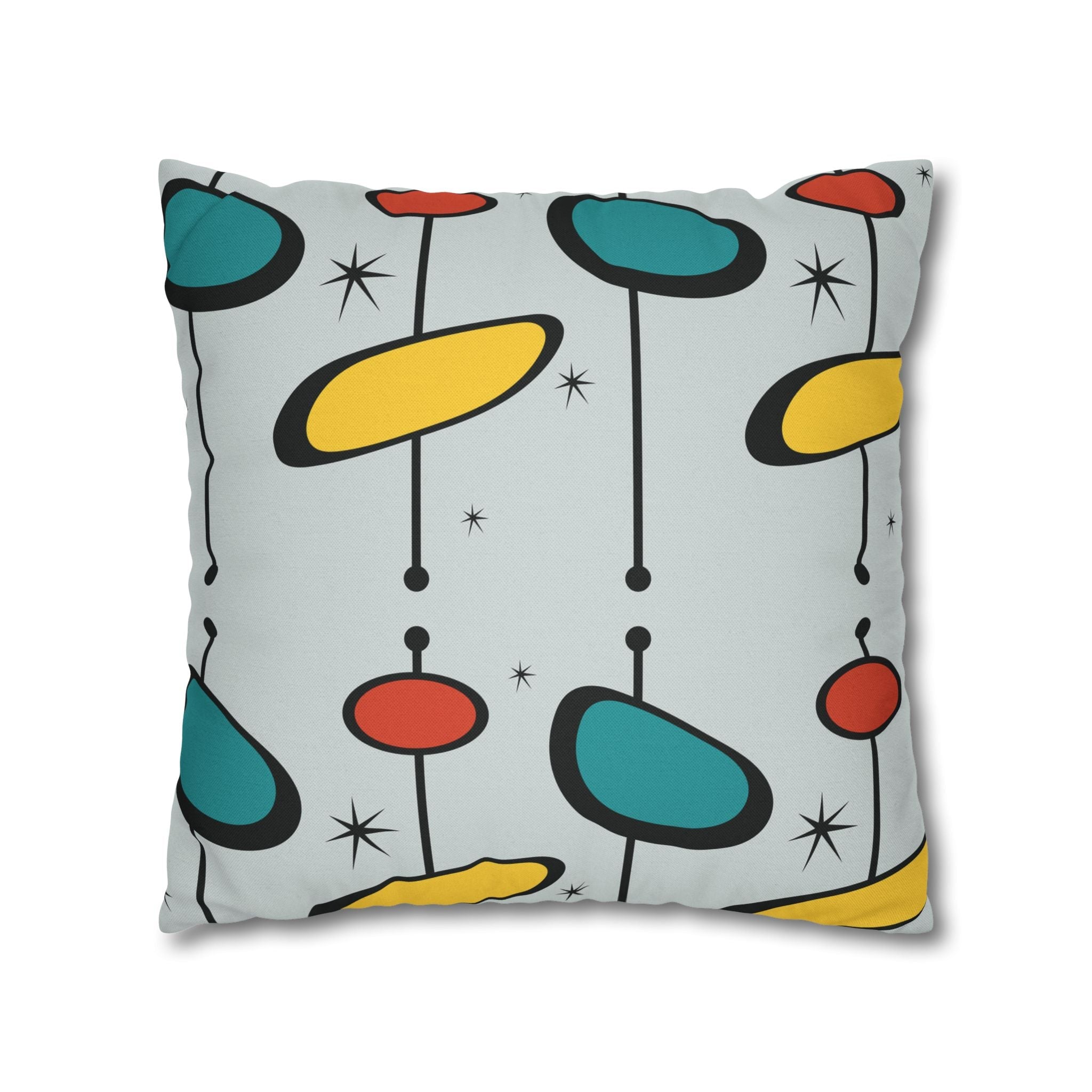 Kate McEnroe New York Mid Century Modern Pillow Cover, Retro Atomic Starburst Throw PillowcaseThrow Pillow Covers11615434275267895731