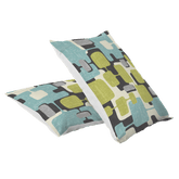 Kate McEnroe New York Mid Century Modern Pillowcase, Retro Abstract Aqua Green MCM BeddingPillowcases1250