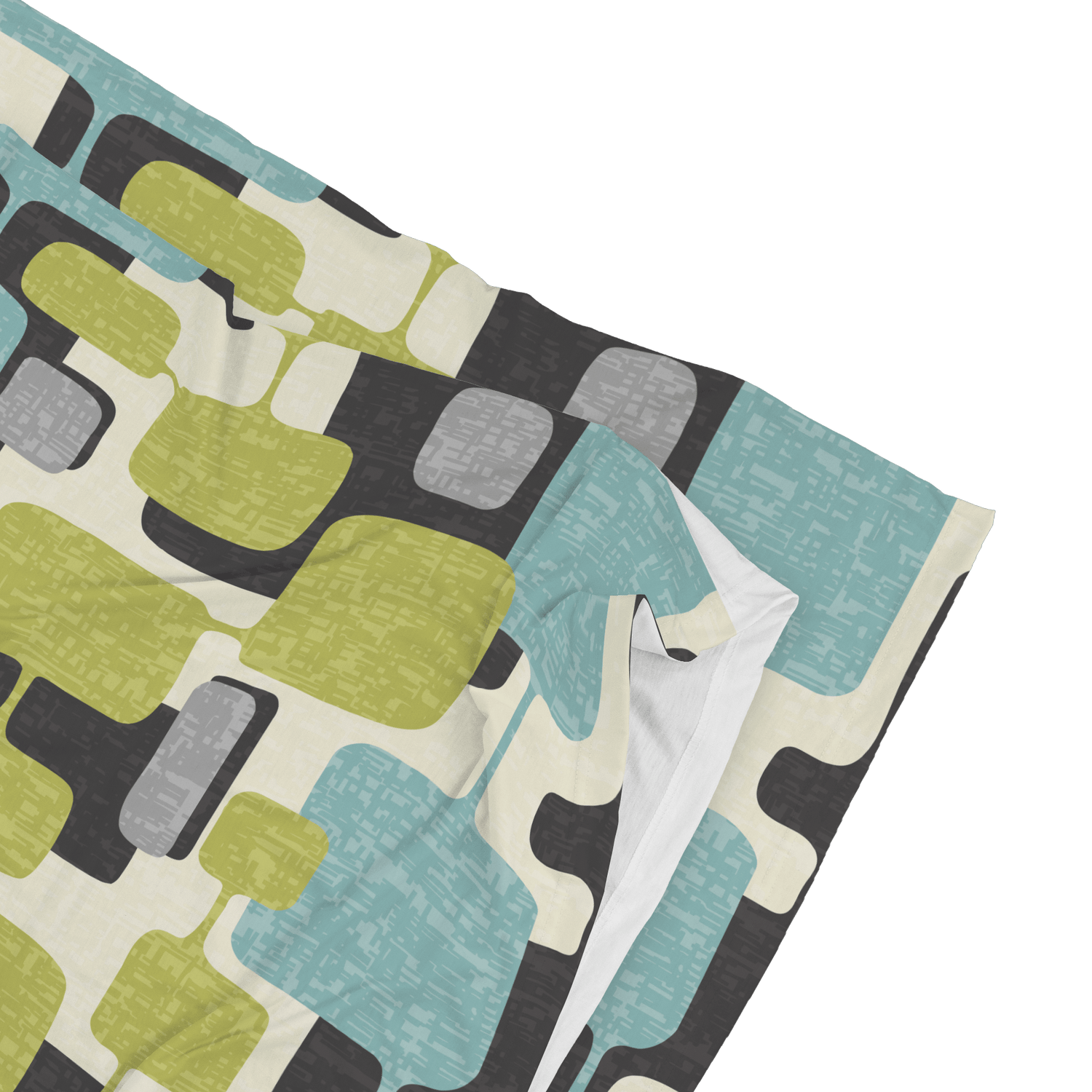 Kate McEnroe New York Mid Century Modern Pillowcase, Retro Abstract Aqua Green MCM BeddingPillowcases1250