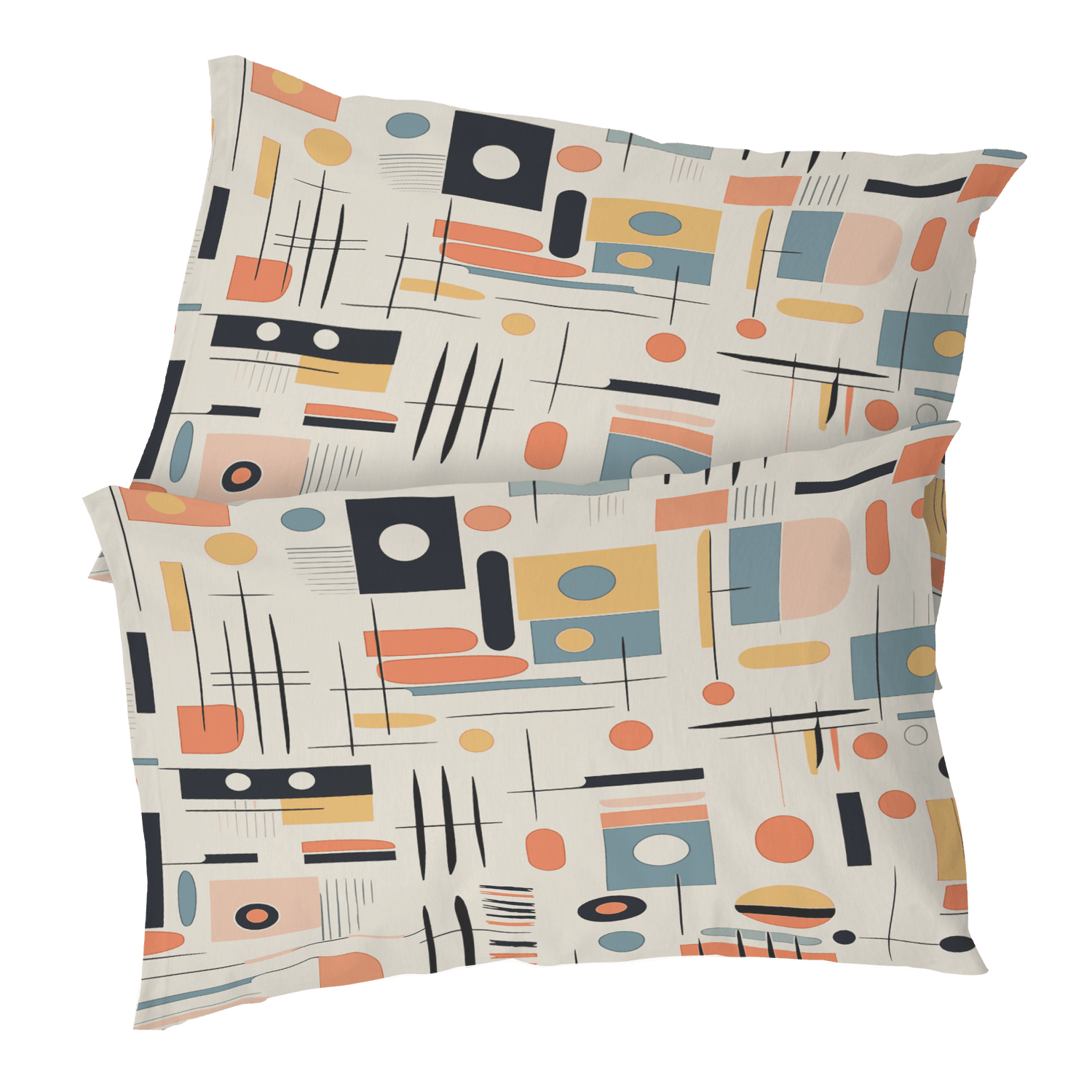 Kate McEnroe New York Mid Century Modern Pillowcase, Retro Geometric Abstract BeddingPillowcases1250