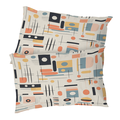 Kate McEnroe New York Mid Century Modern Pillowcase, Retro Geometric Abstract BeddingPillowcases1250
