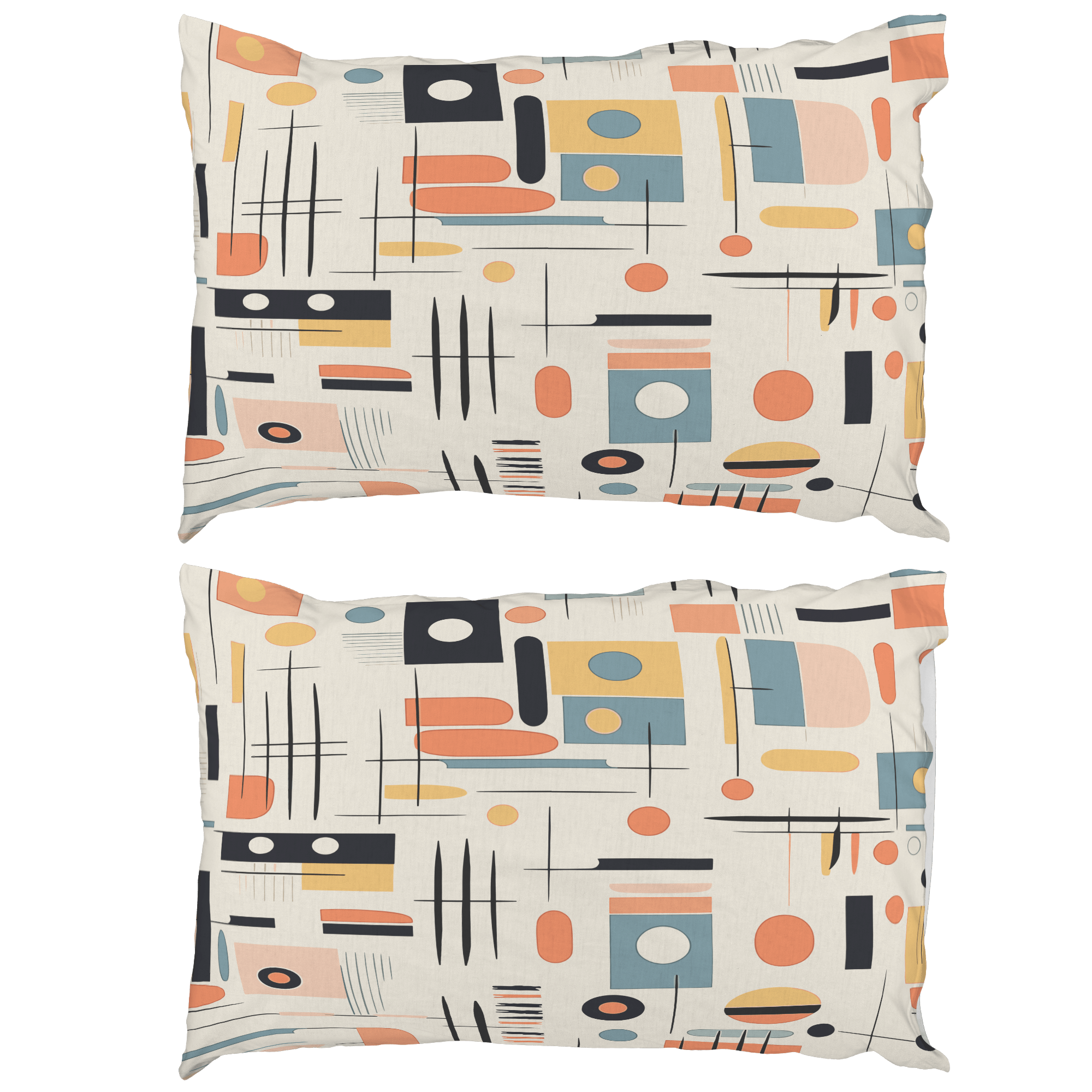 Kate McEnroe New York Mid Century Modern Pillowcase, Retro Geometric Abstract BeddingPillowcases1250