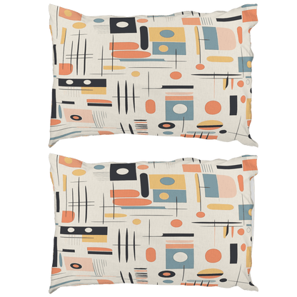 Kate McEnroe New York Mid Century Modern Pillowcase, Retro Geometric Abstract BeddingPillowcases1250