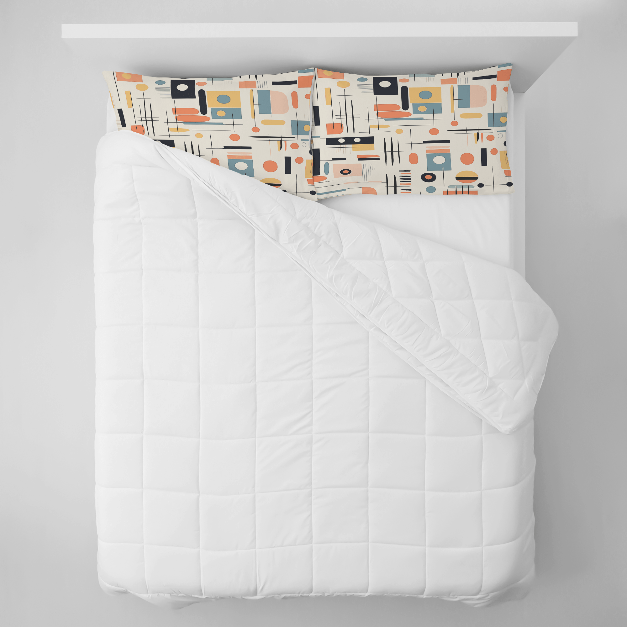 Kate McEnroe New York Mid Century Modern Pillowcase, Retro Geometric Abstract BeddingPillowcases1250