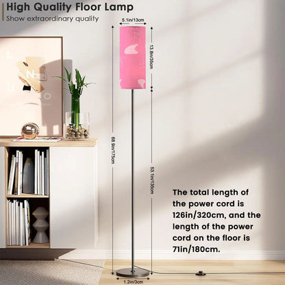 Kate McEnroe New York Mid Century Modern Pink Slim Floor Lamp, Retro 50s Boomerang LightingSlim Floor LampsAiLJay4jrM