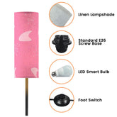 Kate McEnroe New York Mid Century Modern Pink Slim Floor Lamp, Retro 50s Boomerang LightingSlim Floor LampsAiLJay4jrM