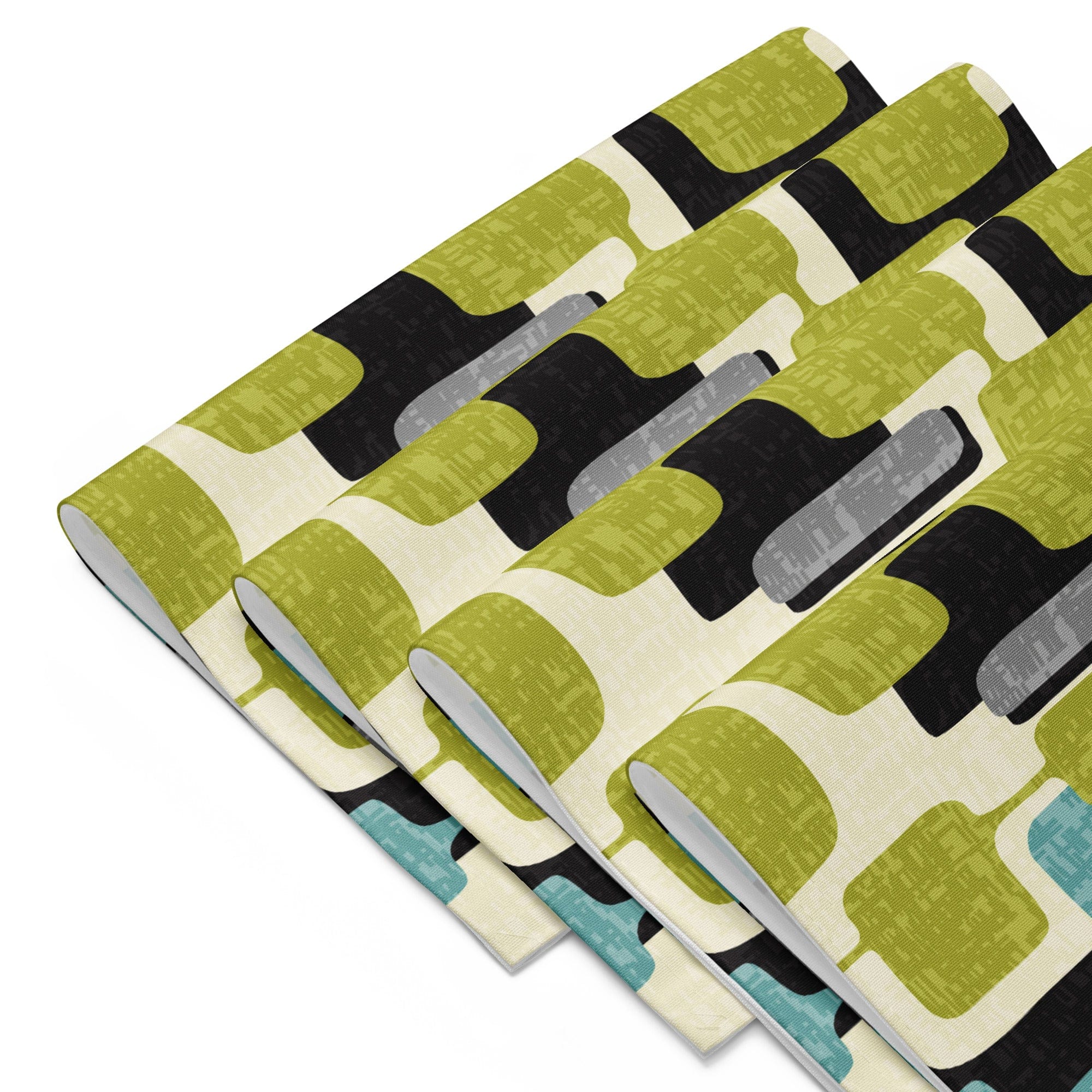 Kate McEnroe New York Mid Century Modern Placemats, Set of 4, MCM 60s Geometric Abstract Table Mats, Retro Dining Linens Placemats 7857804_17484