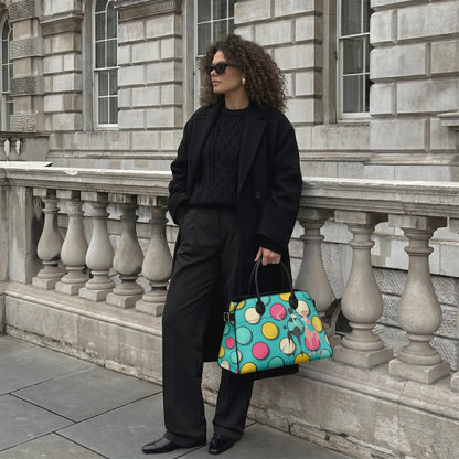 Kate McEnroe New York Mid Century Modern Poodle Polka Dot 50s Retro HandbagHandbags82n8gla7_001