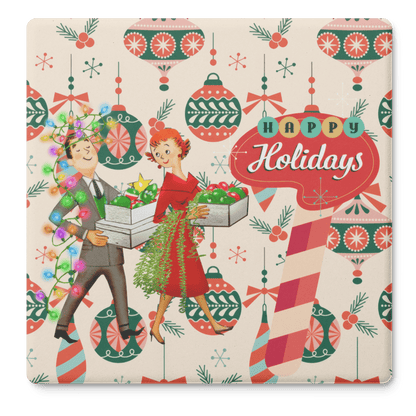 Kate McEnroe New York Mid Century Modern Retro 50s Christmas CoastersCoasters7021