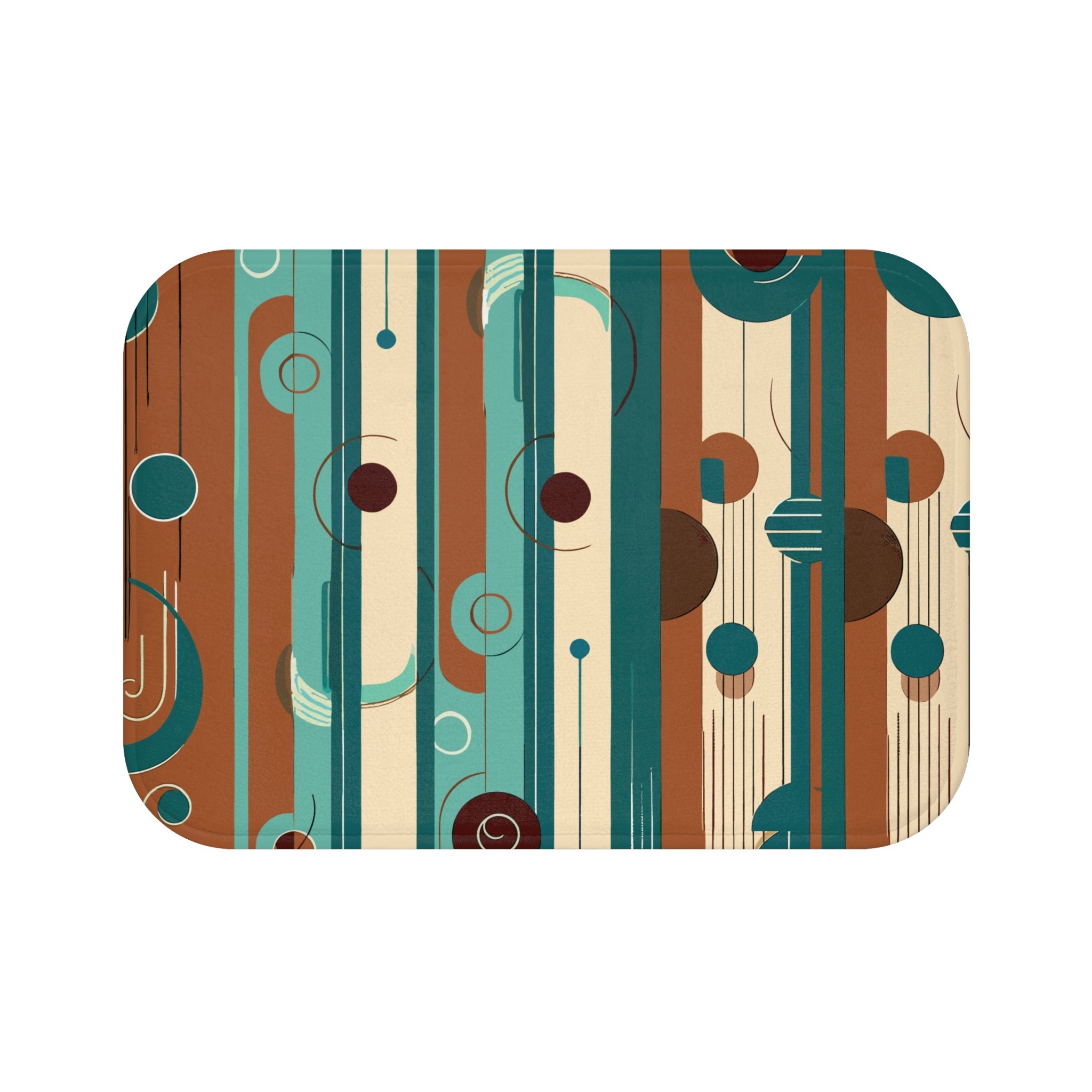 Kate McEnroe New York Mid Century Modern Retro 50s Geometric Orbs Bath MatBath Mats21946570462390426164