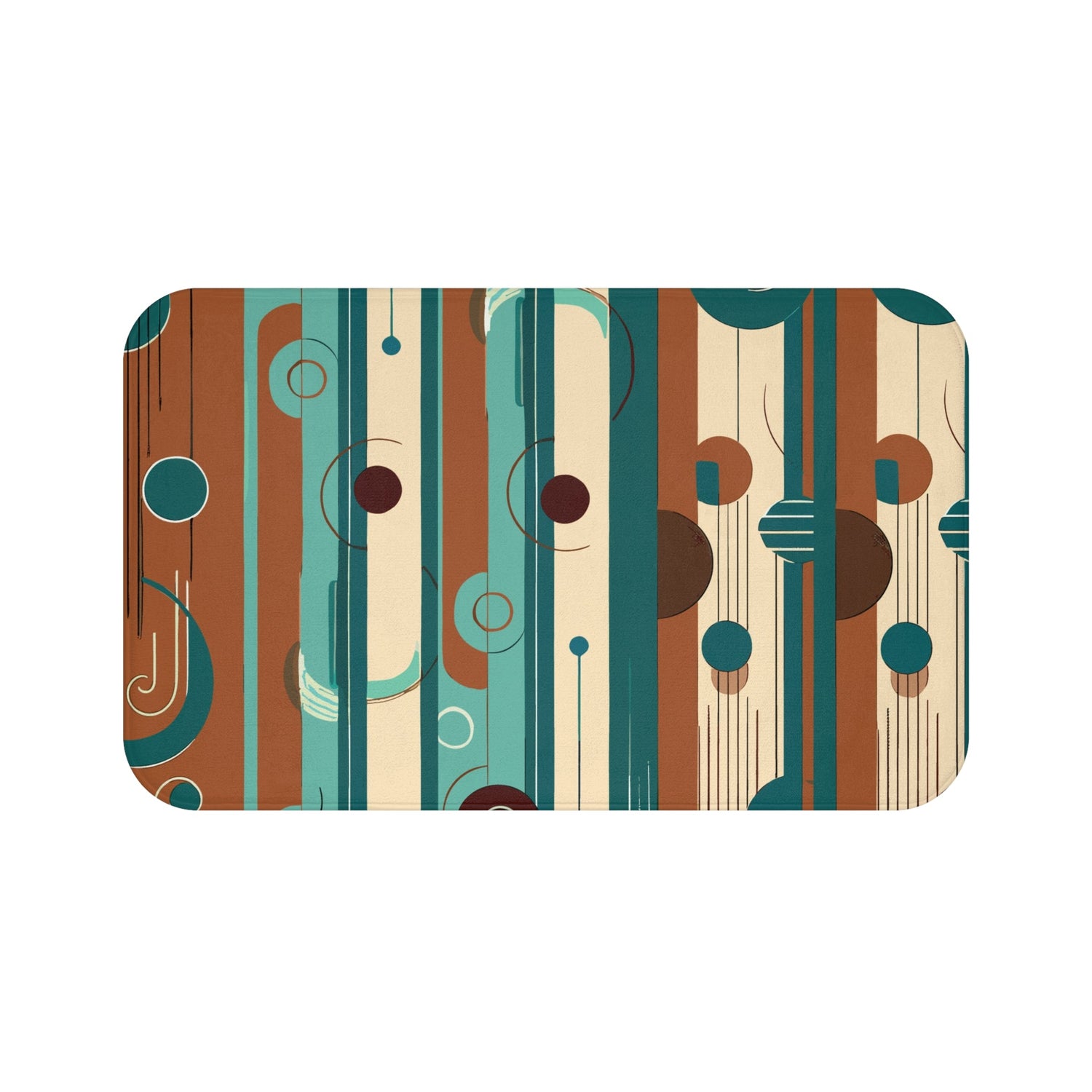 Kate McEnroe New York Mid Century Modern Retro 50s Geometric Orbs Bath MatBath Mats21946570462390426164