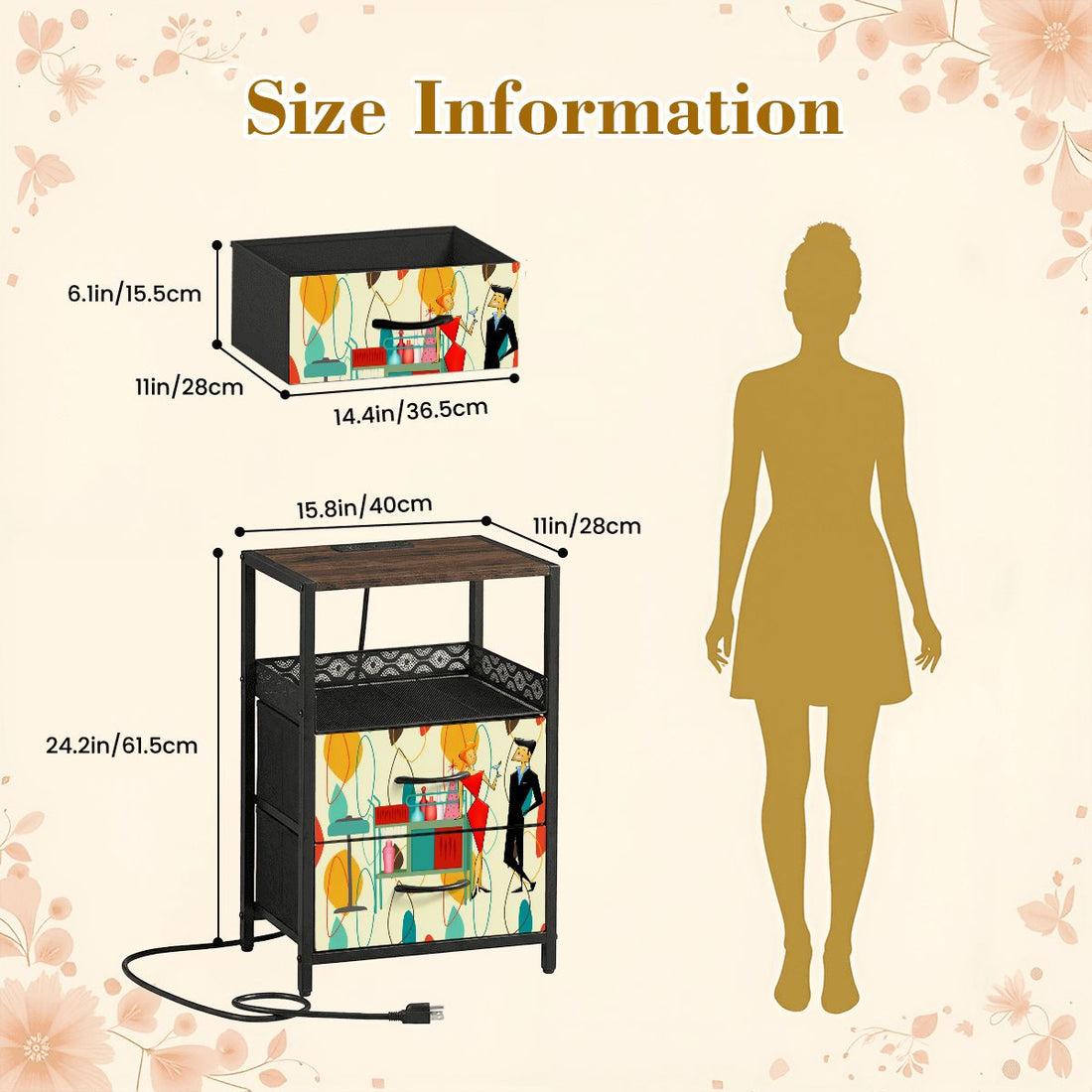 Kate McEnroe New York Mid Century Modern Retro 50s Kitschy Cocktail Party NightstandNightStandsZhBc611RSZ