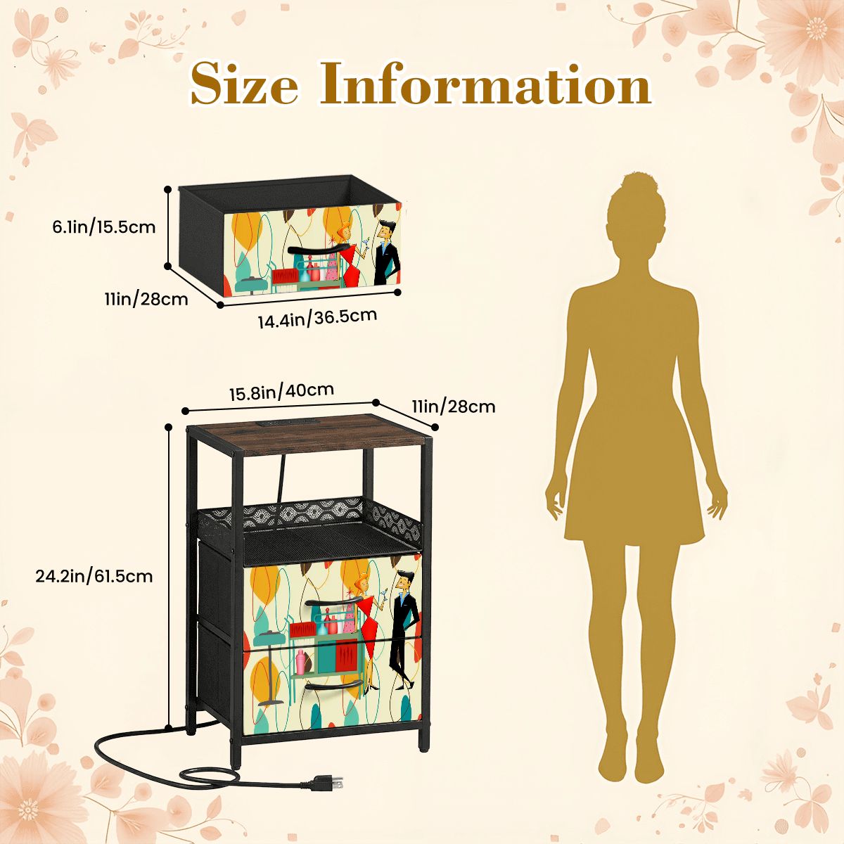 Kate McEnroe New York Mid Century Modern Retro 50s Kitschy Cocktail Party NightstandNightStandsZhBc611RSZ