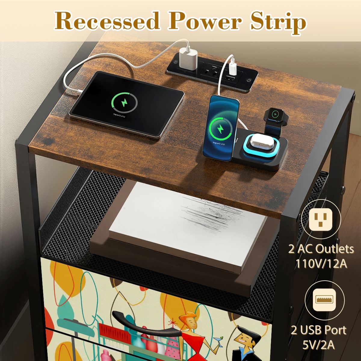 Kate McEnroe New York Mid Century Modern Retro 50s Kitschy Cocktail Party NightstandNightStandsZhBc611RSZ