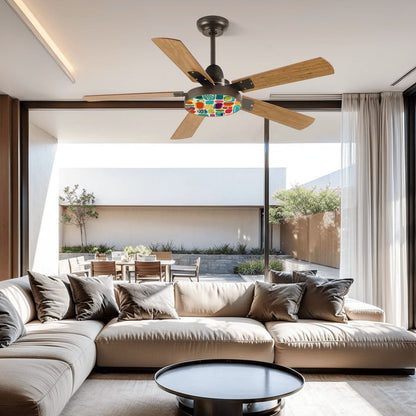 Kate McEnroe New York Mid Century Modern Retro 60s Amoeba Reversible Ceiling Fan with LightCeiling FansgYu2i4x7EG