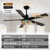 Kate McEnroe New York Mid Century Modern Retro 60s Amoeba Reversible Ceiling Fan with LightCeiling FansgYu2i4x7EG