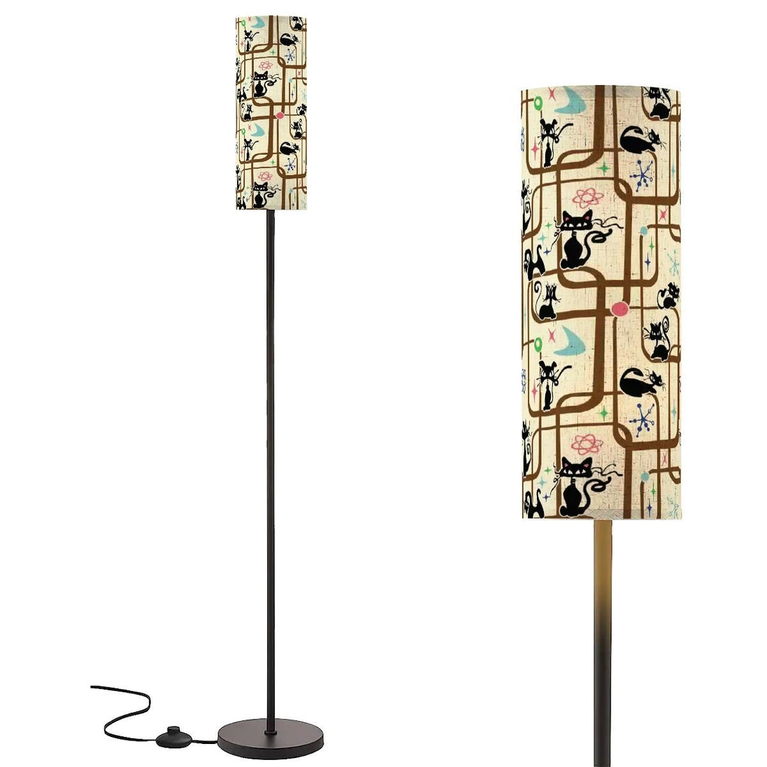 Kate McEnroe New York Mid Century Modern Retro 70s Atomic Cat Standing Floor LampSlim Floor Lamps0Yjc1MRhfH