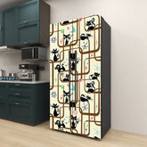 Kate McEnroe New York Mid Century Modern Retro 70s Kitschy Atomic Cat Refrigerator WrapRefrigerator Wraps6okz8nhAA1