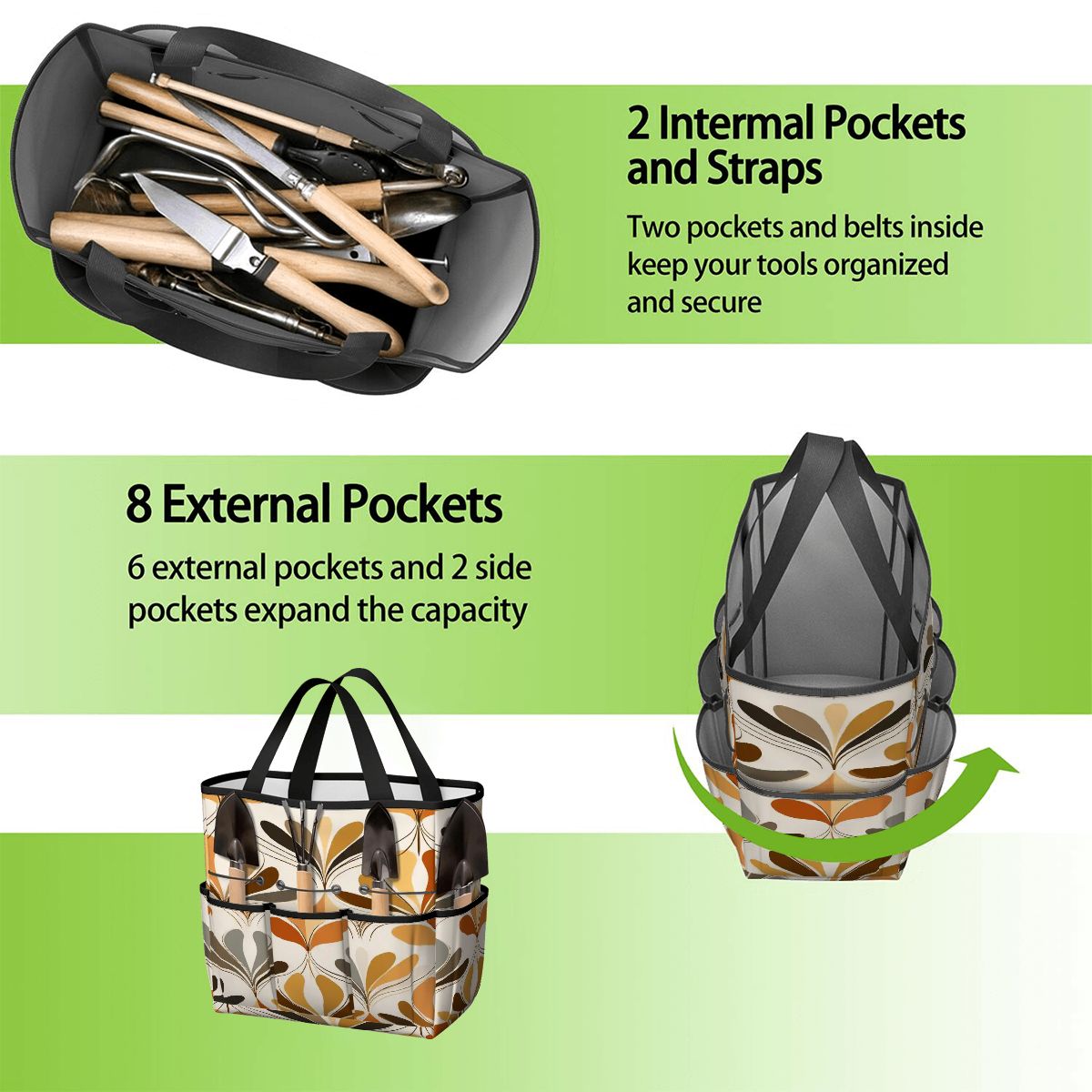 Kate McEnroe New York Mid Century Modern Retro 70s Mod Floral Garden Tool BagGarden Tool Bag7YtEZYykk0