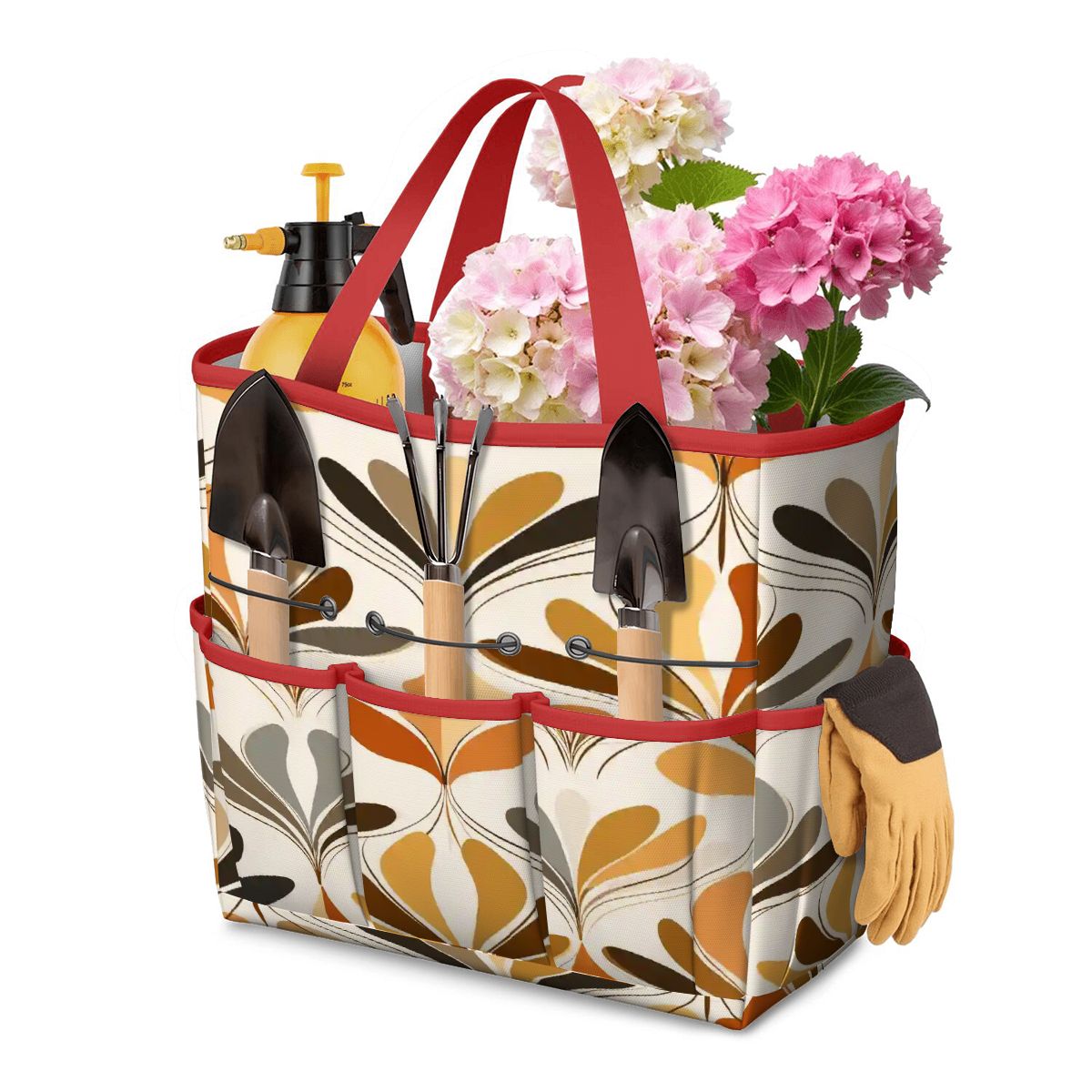 Kate McEnroe New York Mid Century Modern Retro 70s Mod Floral Garden Tool BagGarden Tool BagKgQRrE6M6l